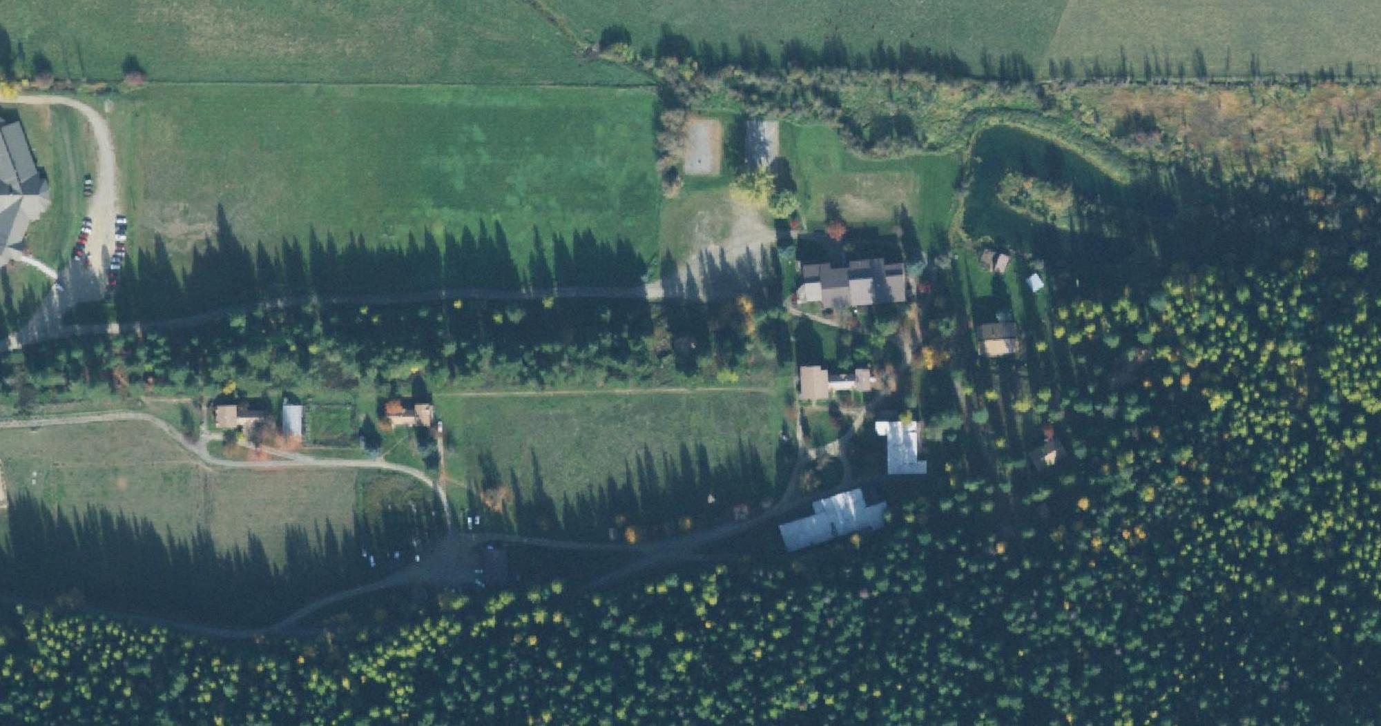 Aerial view of the upper campus at Boulder Creek