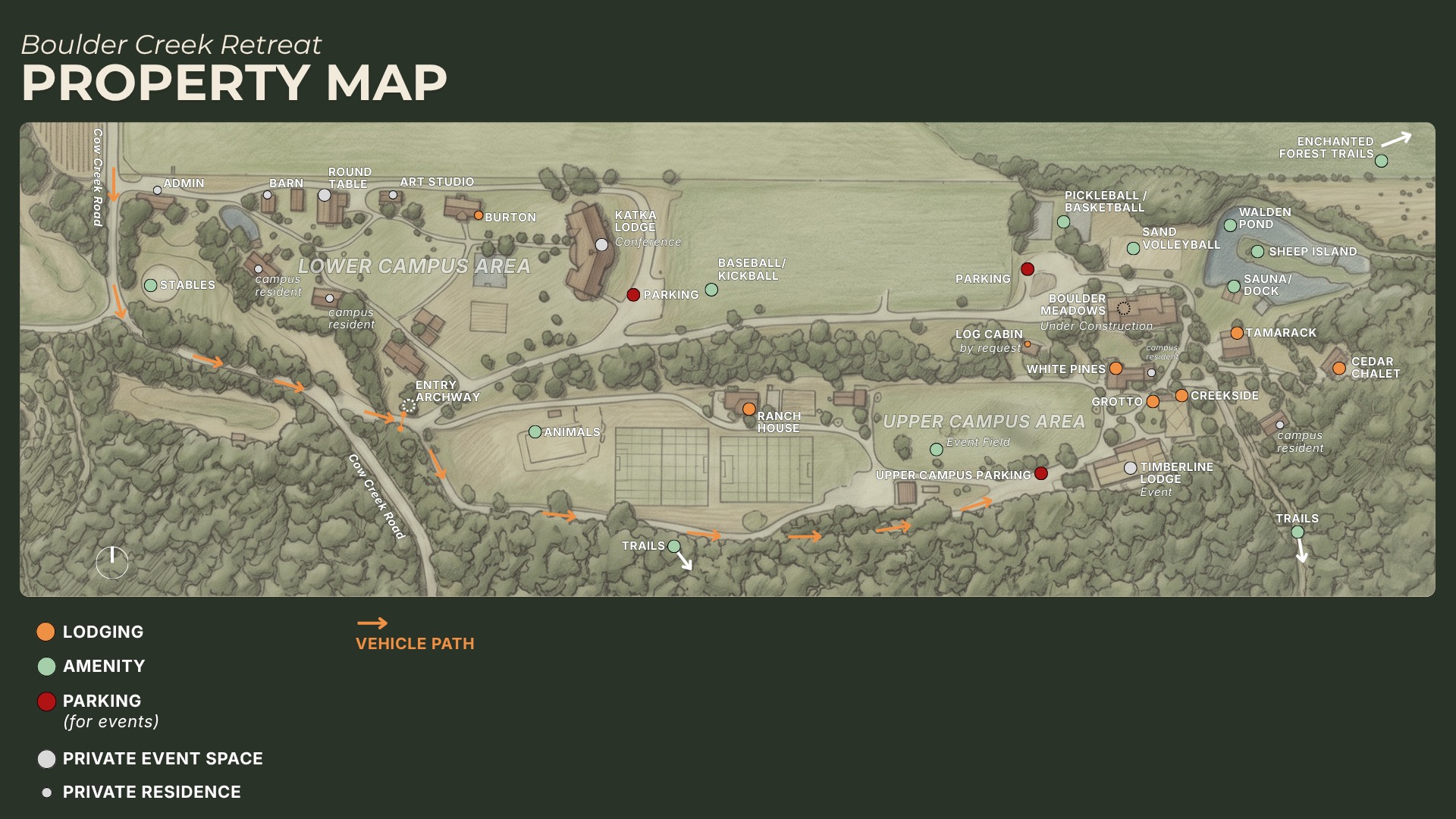 Boulder Creek Retreat property map