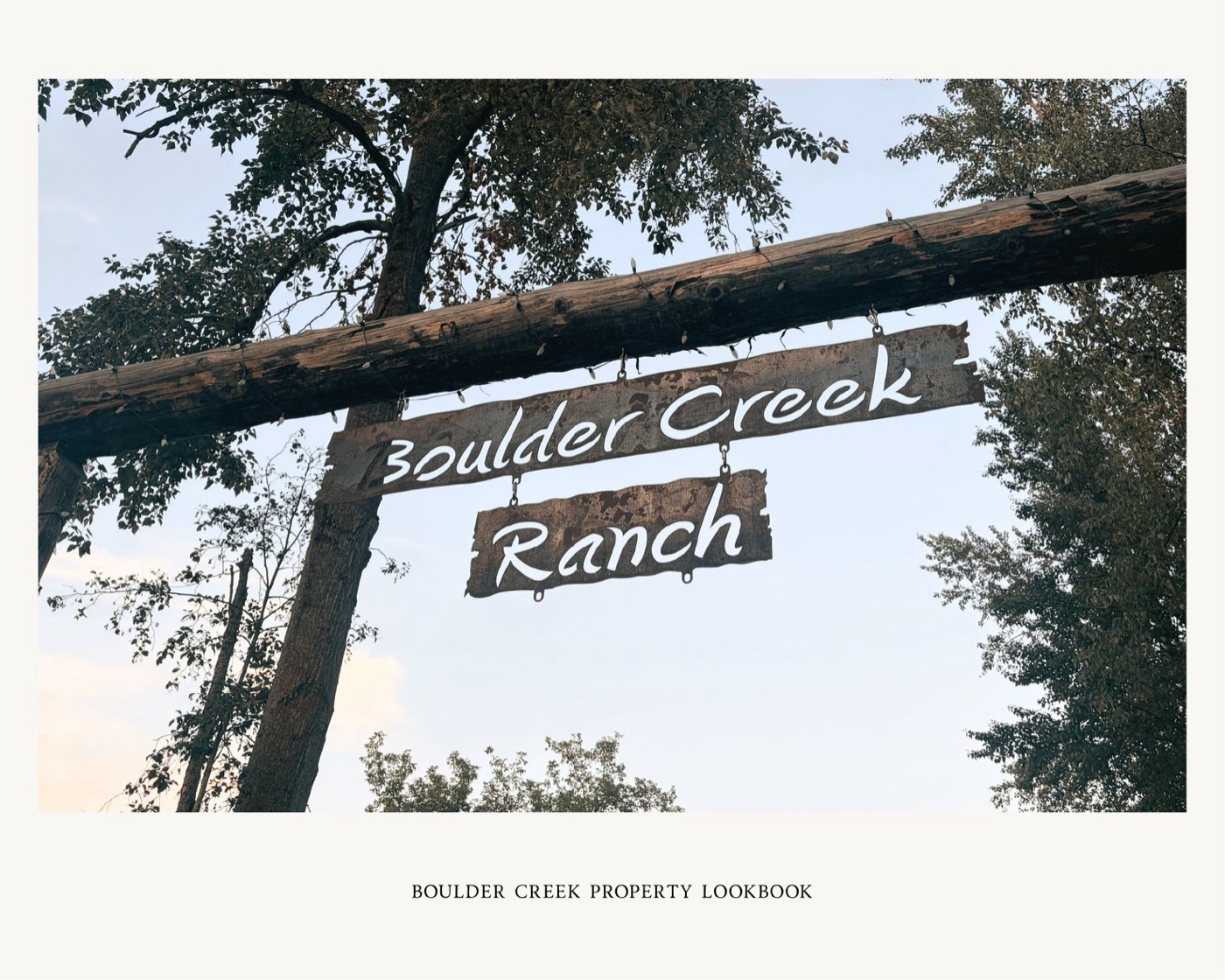 Boulder Creek Ranch sign at the entry