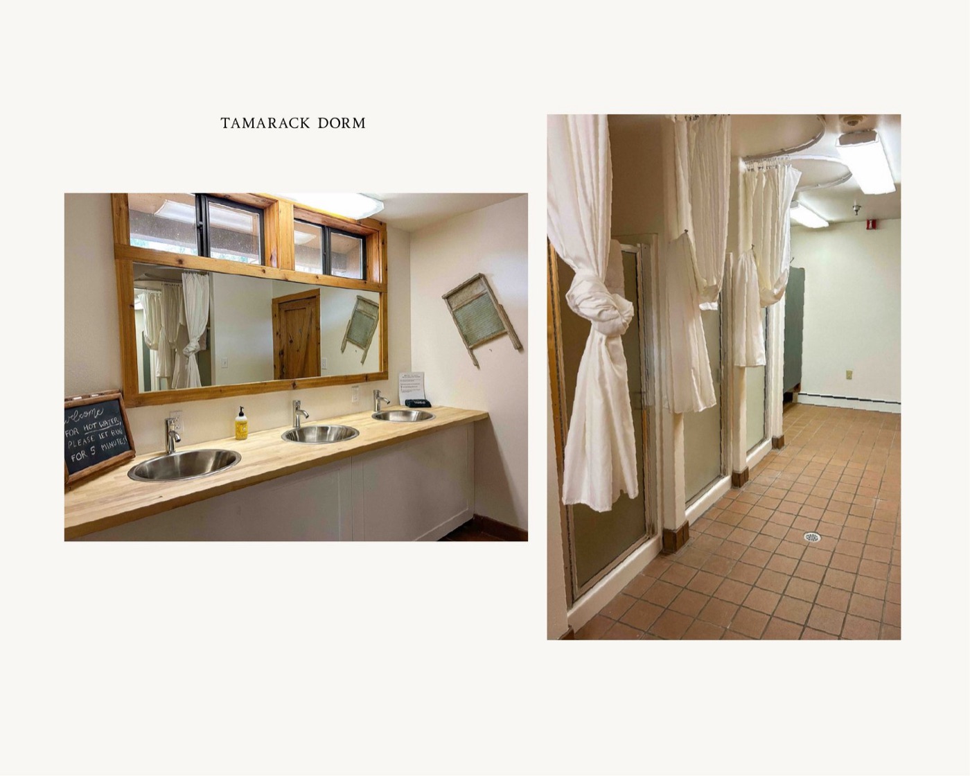 Tamarack Dorm, shared baths